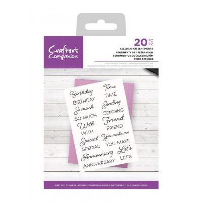Crafter's Companion Clear Stamps - Celebration Sentimentsts